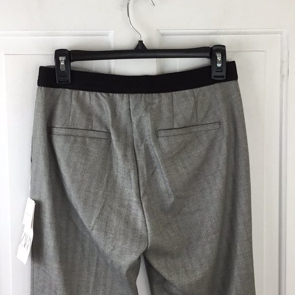 NWT Zara Herringbone Jogger Waist Pants Size M - Picture 7 of 16